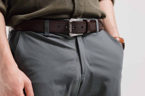 Male Wearing Brown Belt